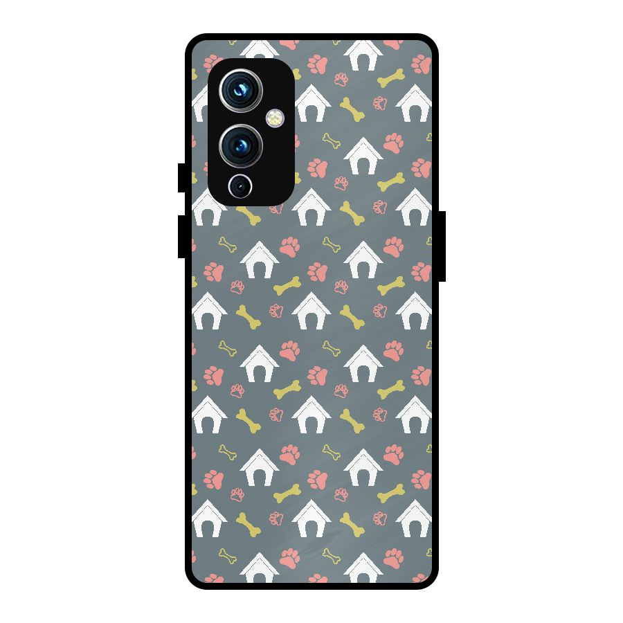 Dog Pattern Metal Back Case for OnePlus 9