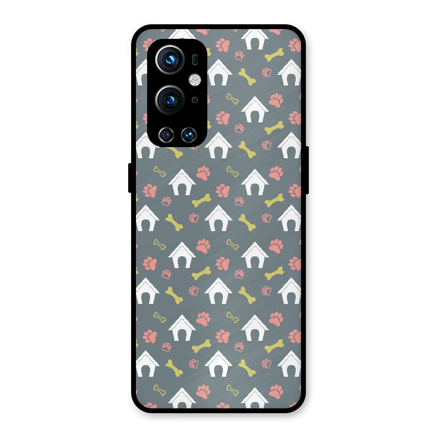 Dog Pattern Metal Back Case for OnePlus 9 Pro