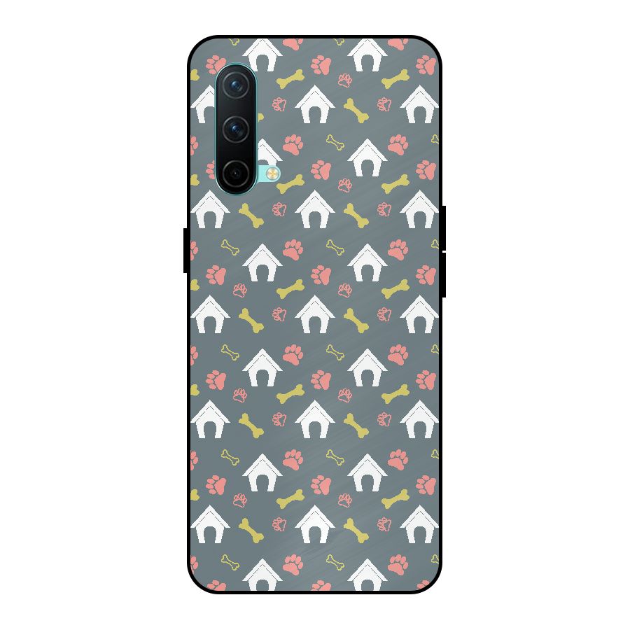 Dog Pattern Metal Back Case for OnePlus Nord CE 5G