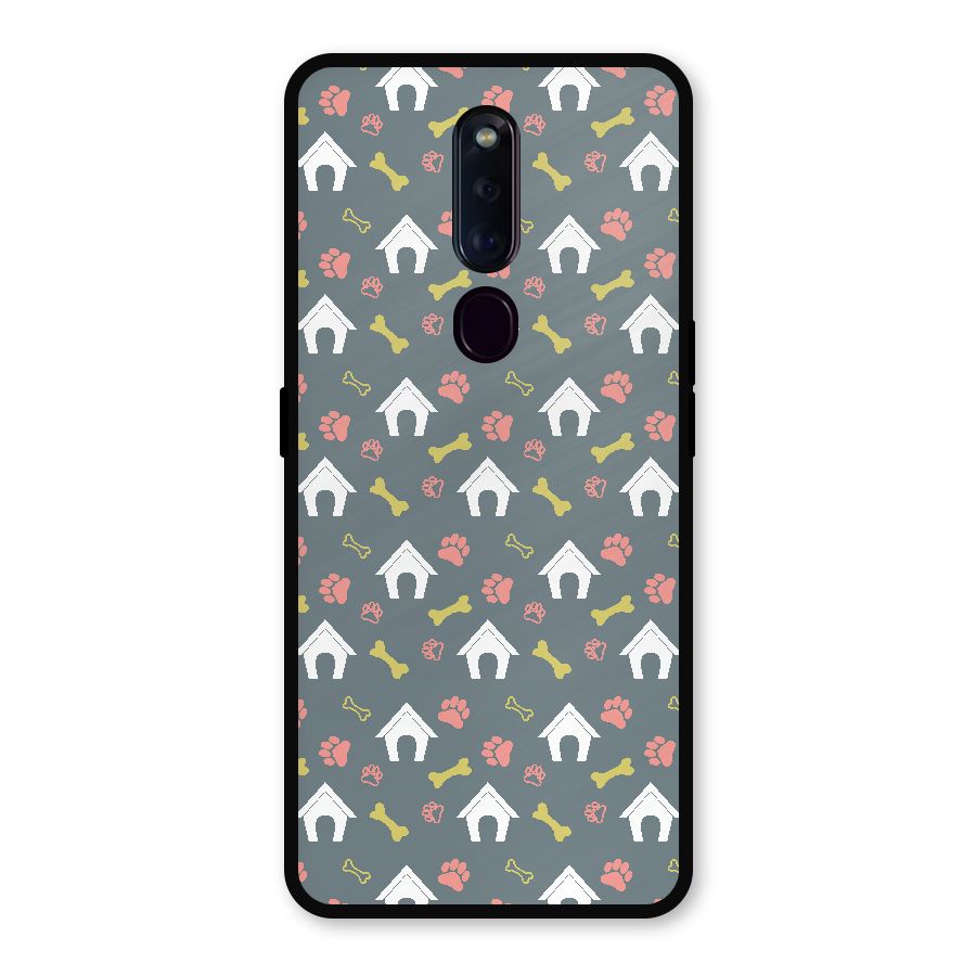 Dog Pattern Metal Back Case for Oppo F11 Pro