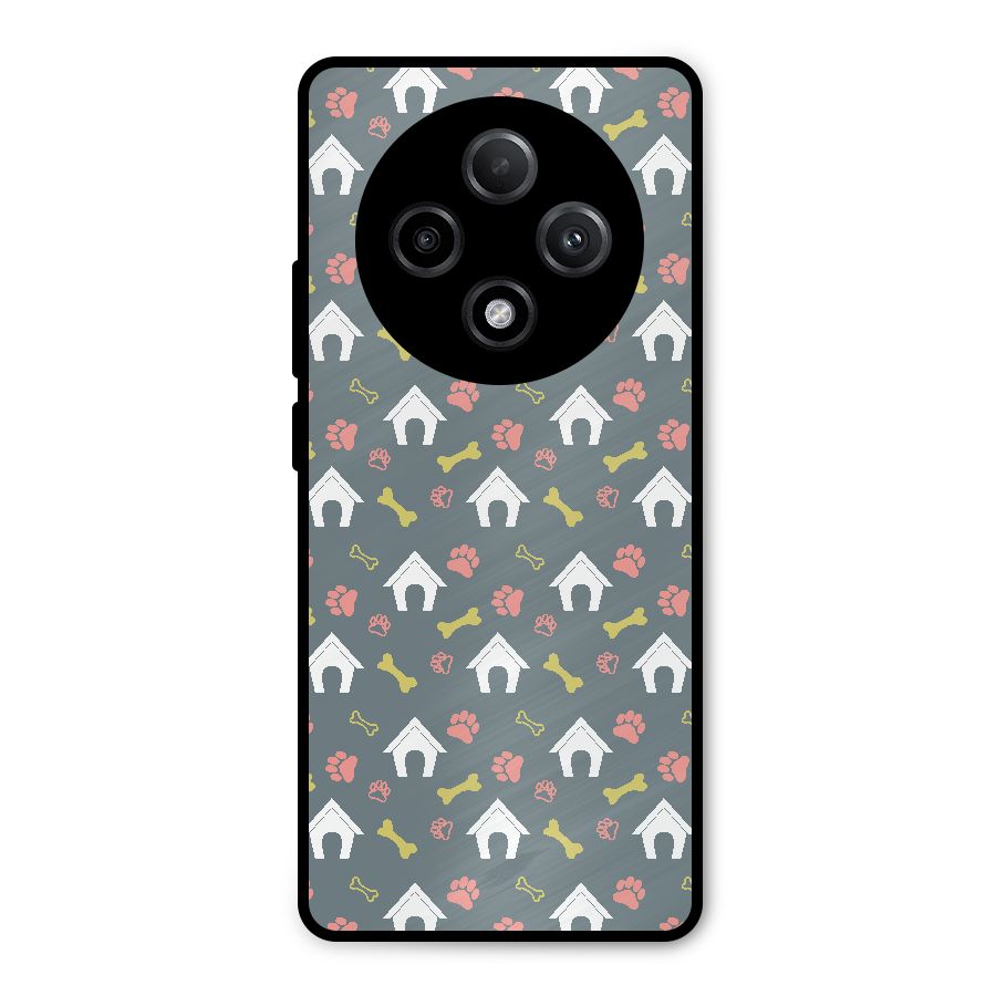 Dog Pattern Metal Back Case for Oppo F27 Pro Plus