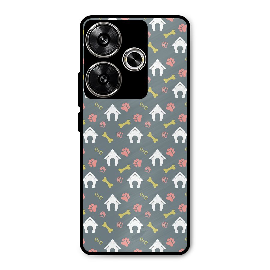 Dog Pattern Metal Back Case for Poco F6