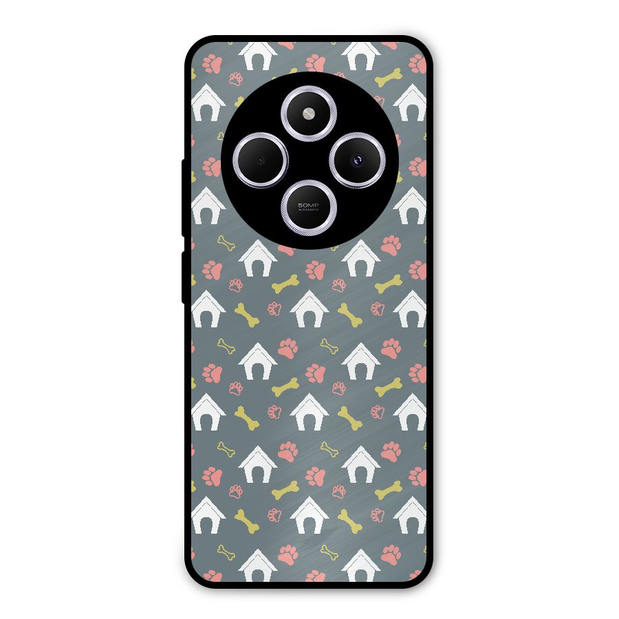 Dog Pattern Metal Back Case for Poco M7