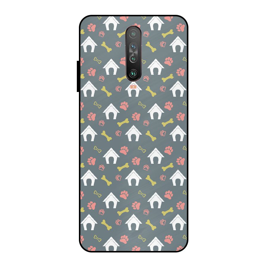 Dog Pattern Metal Back Case for Poco X2