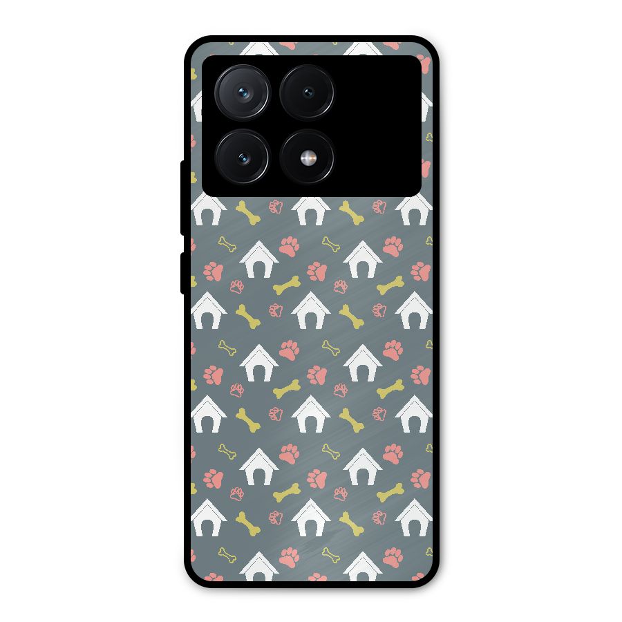 Dog Pattern Metal Back Case for Poco X6 Pro