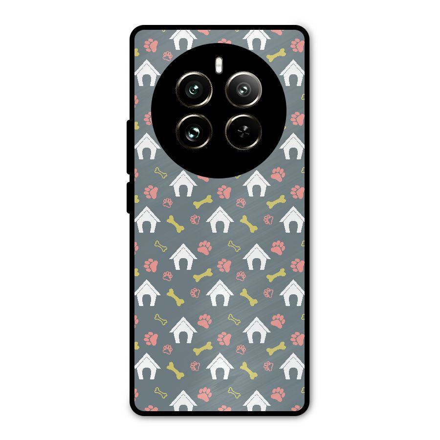 Dog Pattern Metal Back Case for Realme 12 Pro