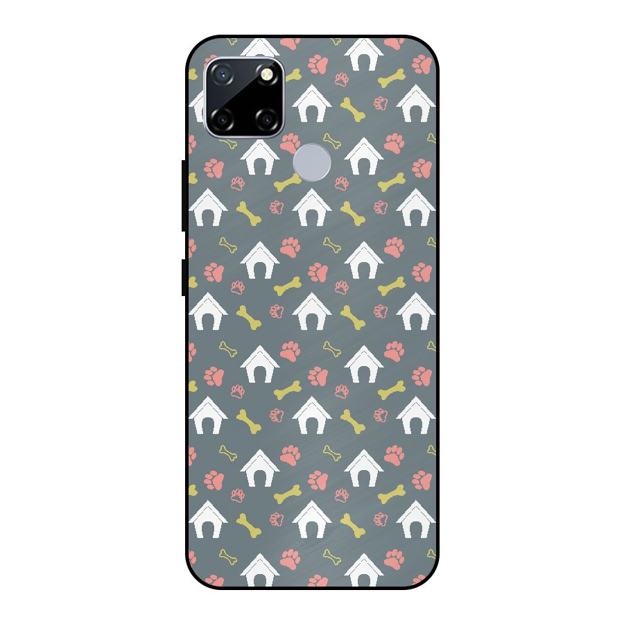 Dog Pattern Metal Back Case for Realme Narzo 20