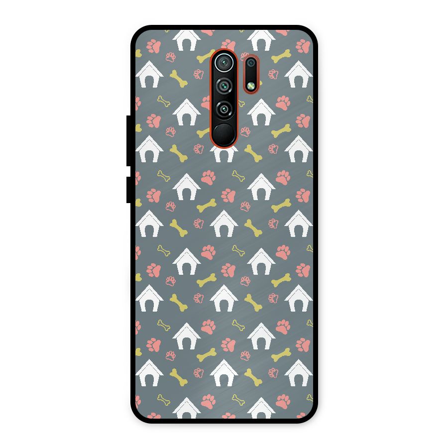 Dog Pattern Metal Back Case for Redmi 9 Prime
