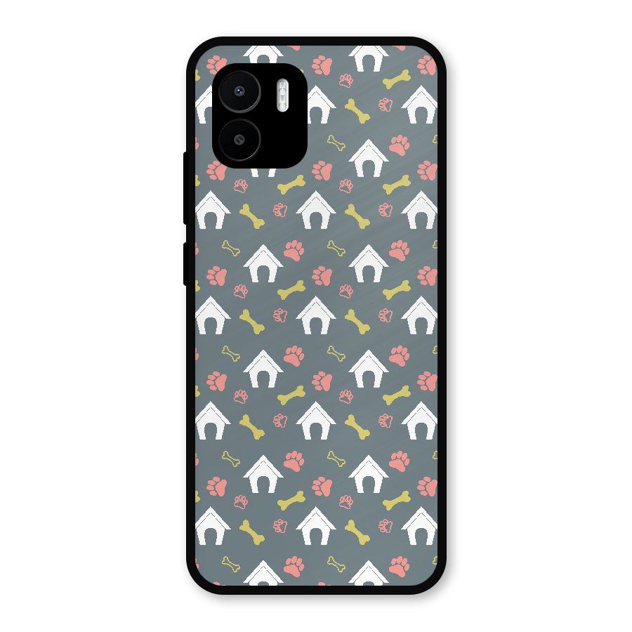 Dog Pattern Metal Back Case for Redmi A2