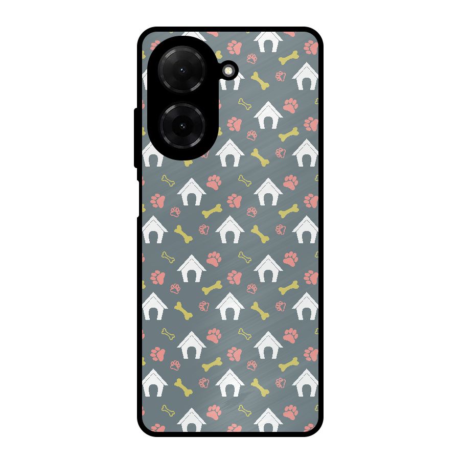 Dog Pattern Metal Back Case for Redmi A5 4G