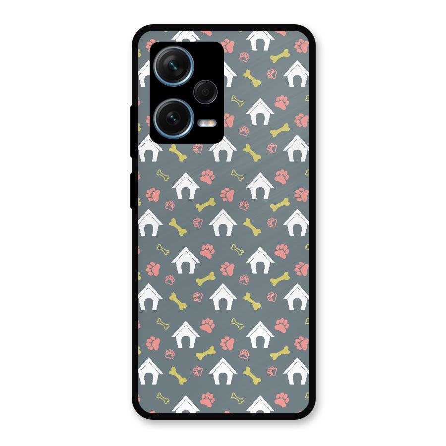 Dog Pattern Metal Back Case for Redmi Note 12 Pro Plus 5G