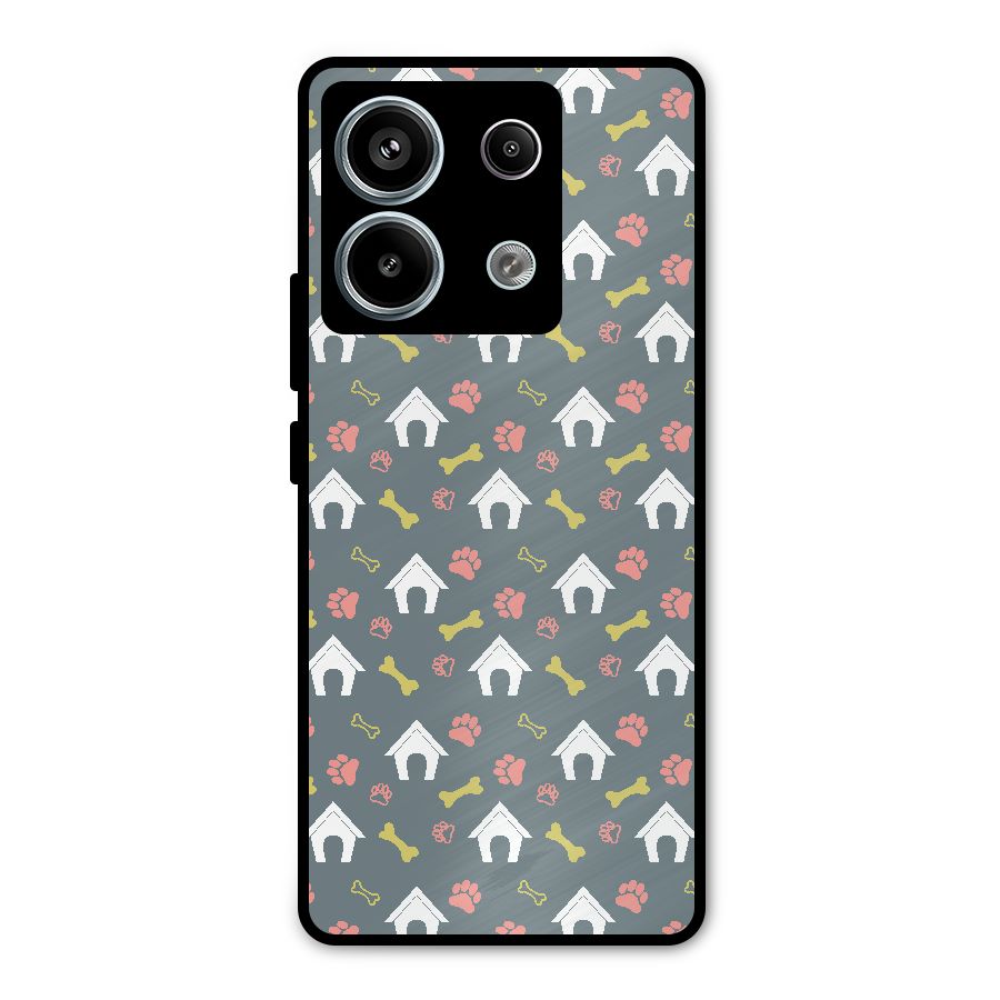 Dog Pattern Metal Back Case for Redmi Note 13 Pro 5G
