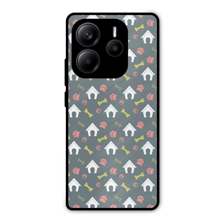 Dog Pattern Metal Back Case for Redmi Note 14 5G