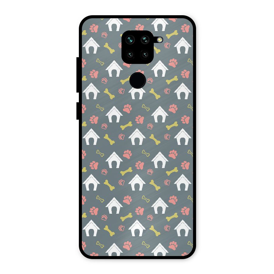 Dog Pattern Metal Back Case for Redmi Note 9