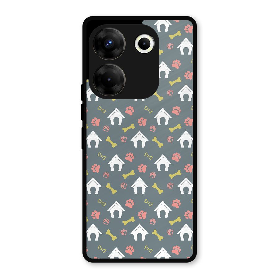 Dog Pattern Metal Back Case for Tecno Camon 20 Pro