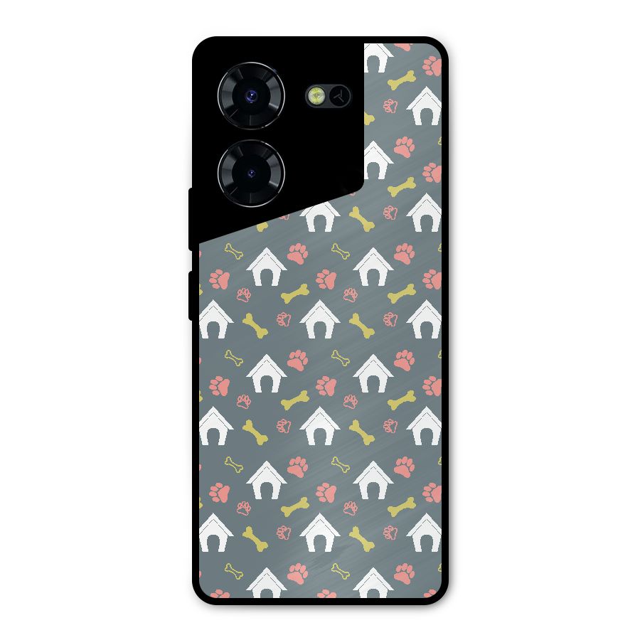 Dog Pattern Metal Back Case for Tecno Pova 5 Pro 5G