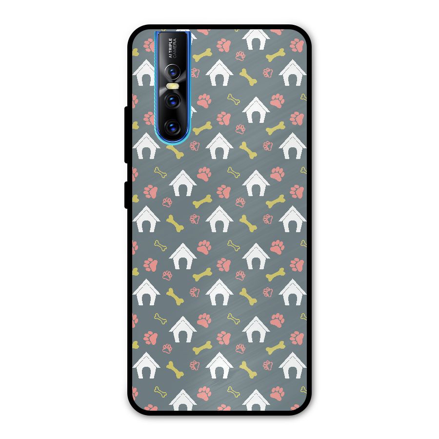 Dog Pattern Metal Back Case for Vivo V15 Pro