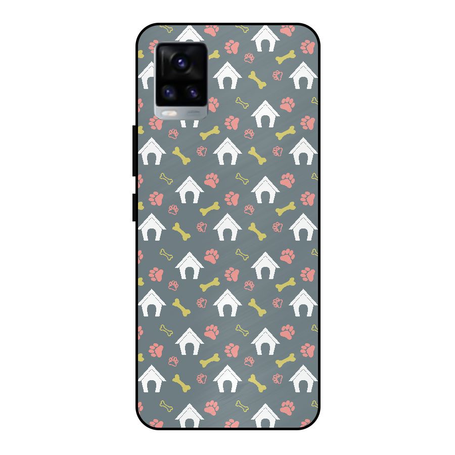 Dog Pattern Metal Back Case for Vivo V20