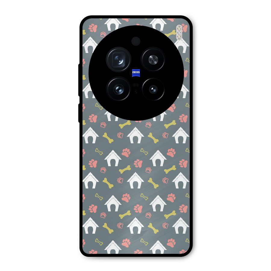 Dog Pattern Metal Back Case for Vivo X200 Pro