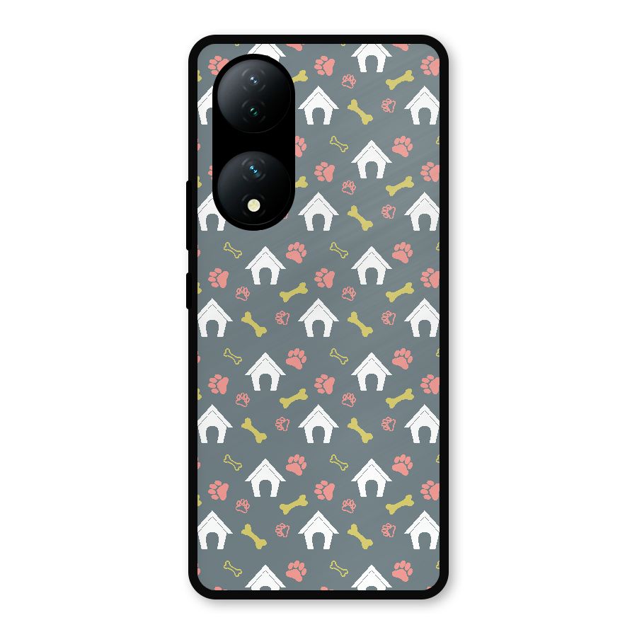 Dog Pattern Metal Back Case for Vivo Y100a