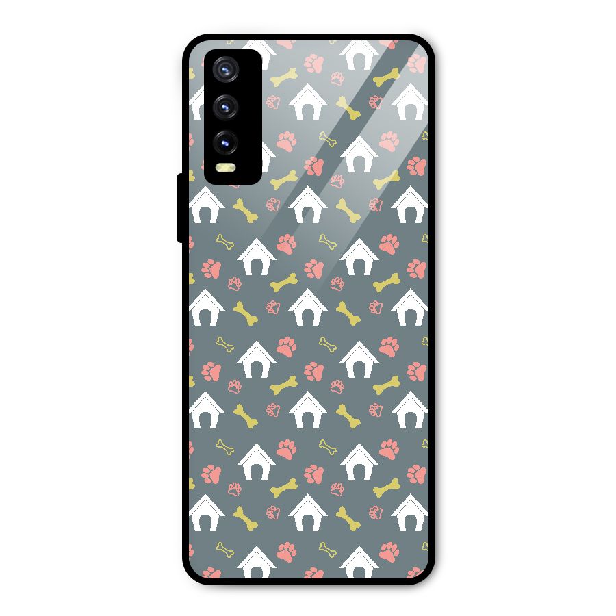 Dog Pattern Metal Back Case for Vivo Y20g