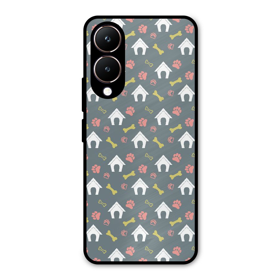 Dog Pattern Metal Back Case for Vivo Y28