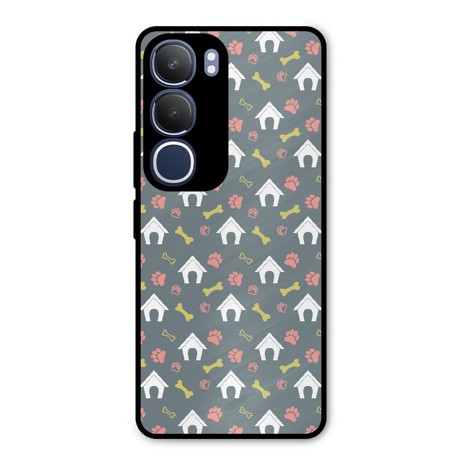 Dog Pattern Metal Back Case for Vivo Y29