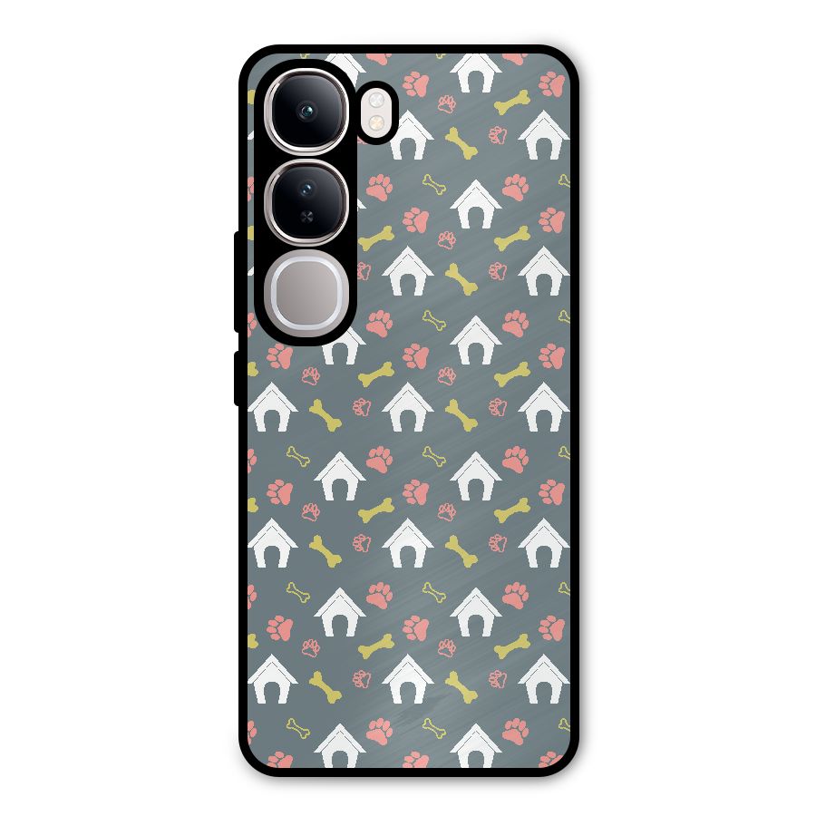 Dog Pattern Metal Back Case for Vivo Y300