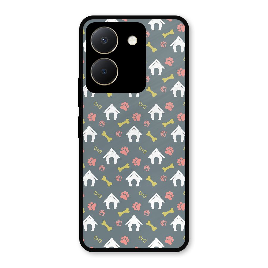 Dog Pattern Metal Back Case for Vivo Y36