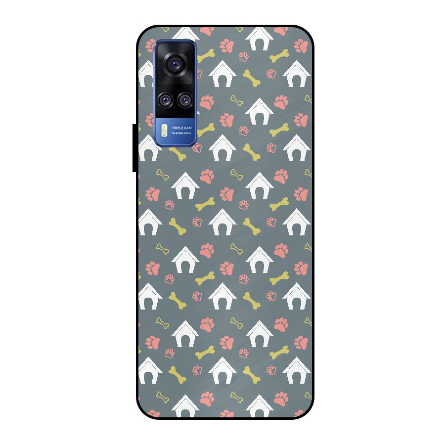 Dog Pattern Metal Back Case for Vivo Y51