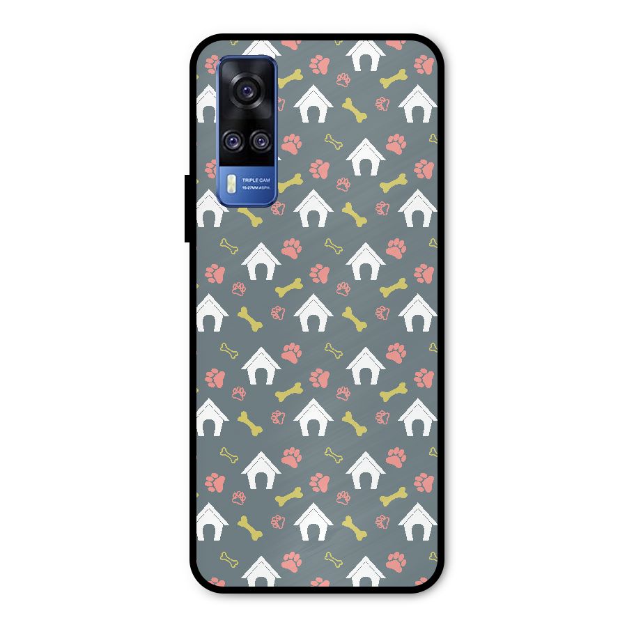 Dog Pattern Metal Back Case for Vivo Y51A