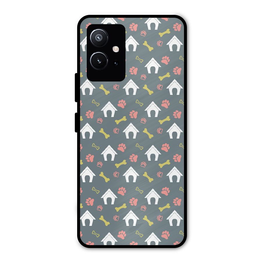 Dog Pattern Metal Back Case for Vivo Y75 5G