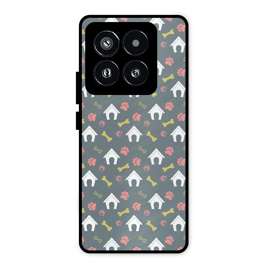 Dog Pattern Metal Back Case for Xiaomi 14 Pro