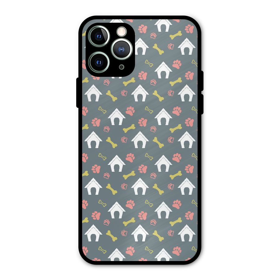 Dog Pattern Metal Back Case for iPhone 11 Pro Max