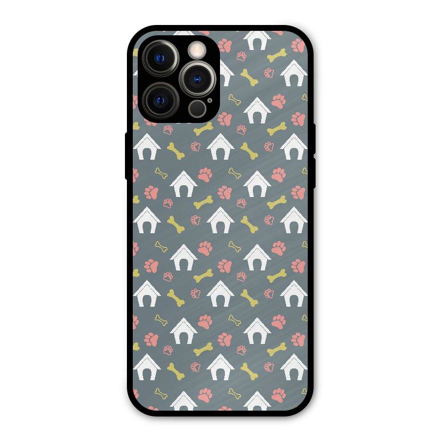 Dog Pattern Metal Back Case for iPhone 12 Pro Max