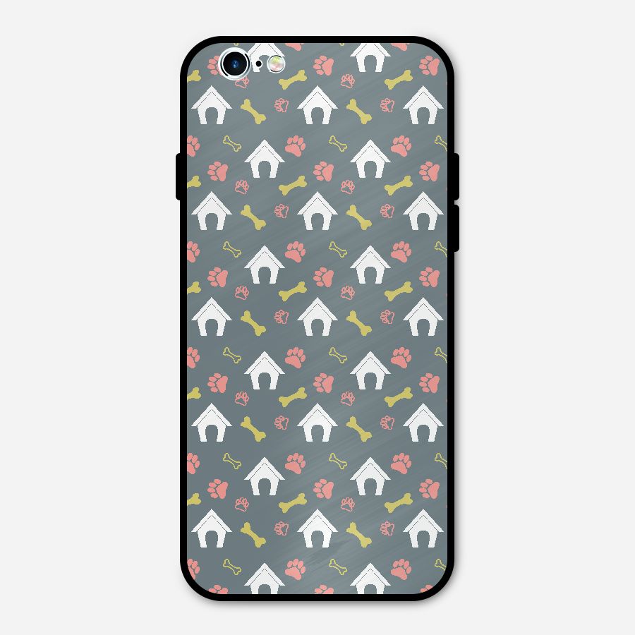 Dog Pattern Metal Back Case for iPhone 6 6s