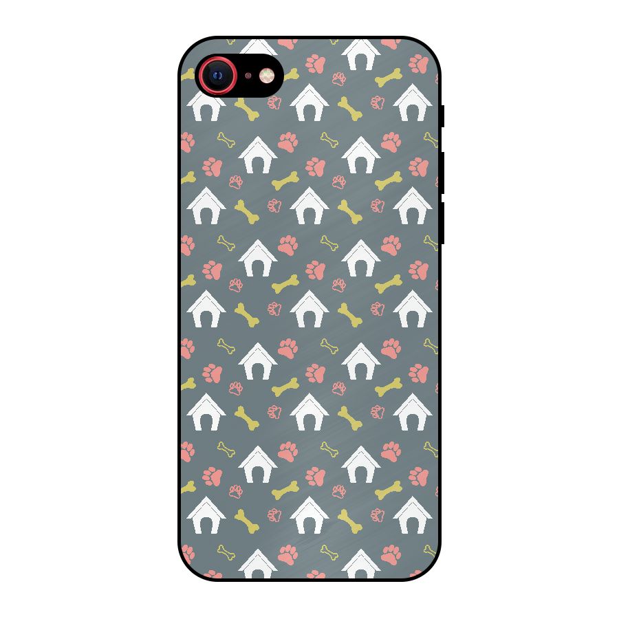 Dog Pattern Metal Back Case for iPhone 7