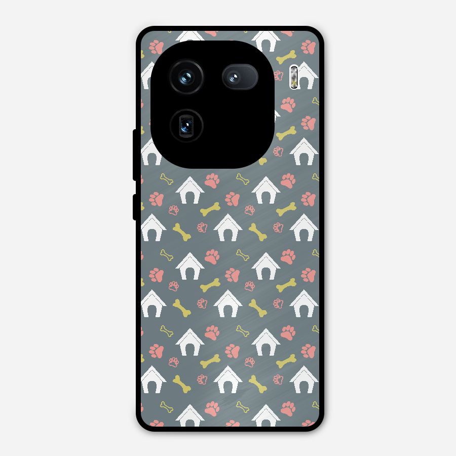 Dog Pattern Metal Back Case for iQOO 12