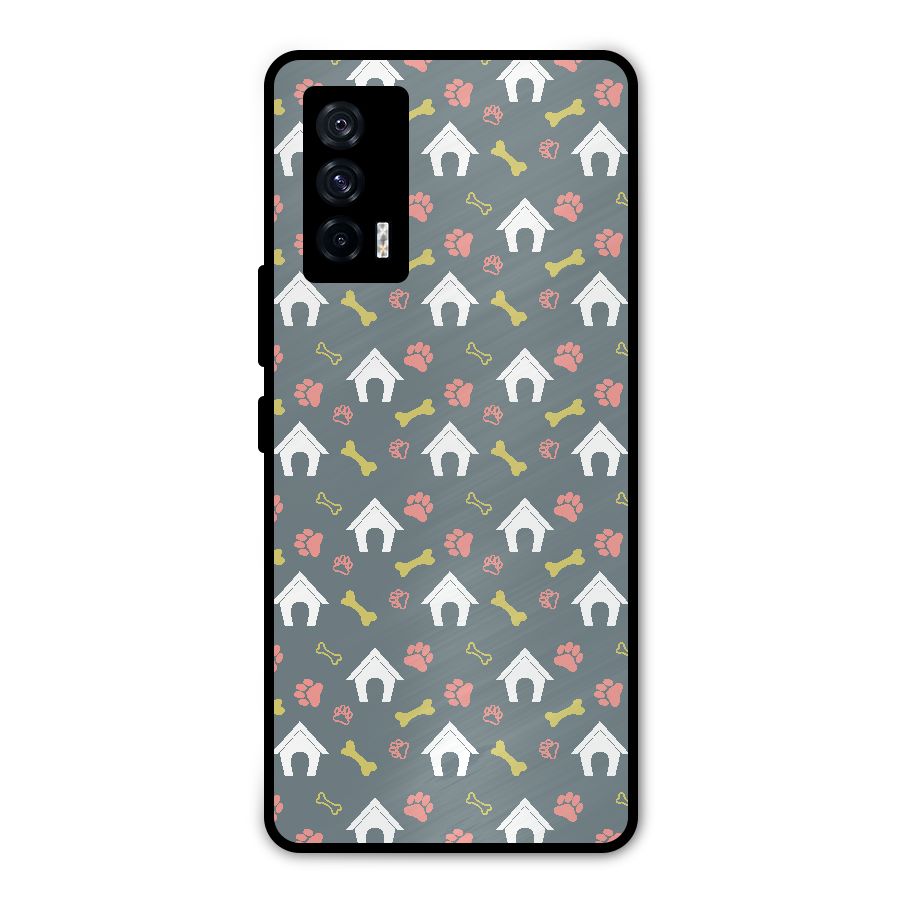 Dog Pattern Metal Back Case for iQOO 7 5G