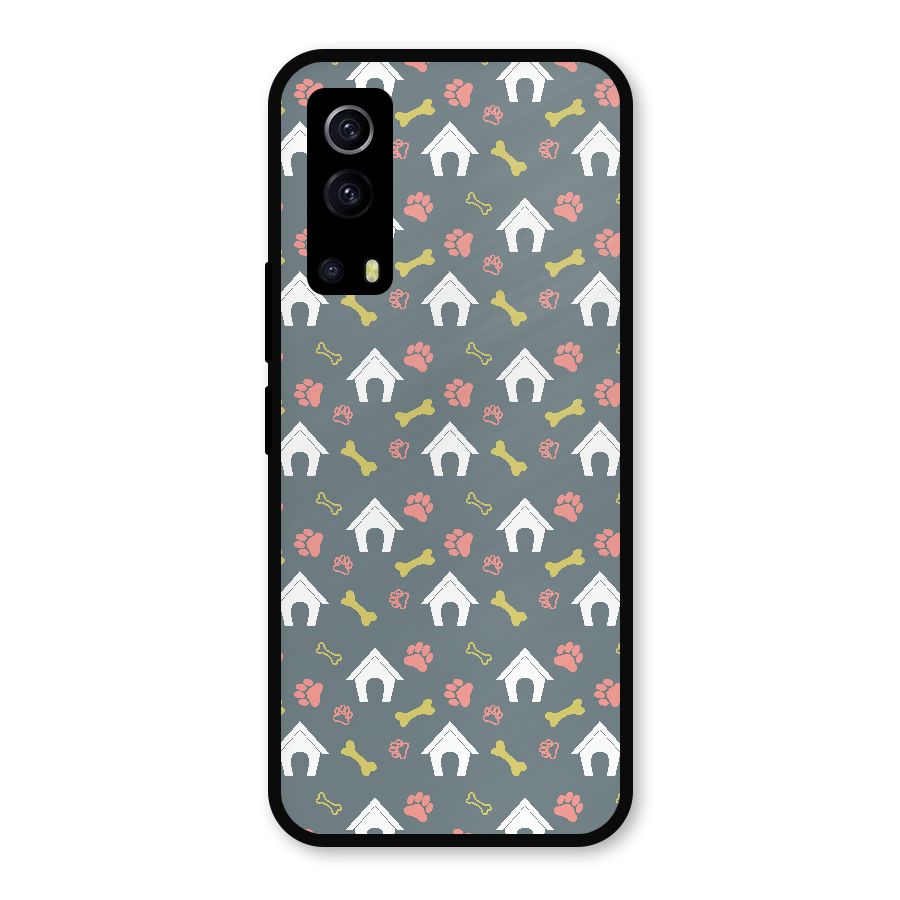 Dog Pattern Metal Back Case for iQOO Z3