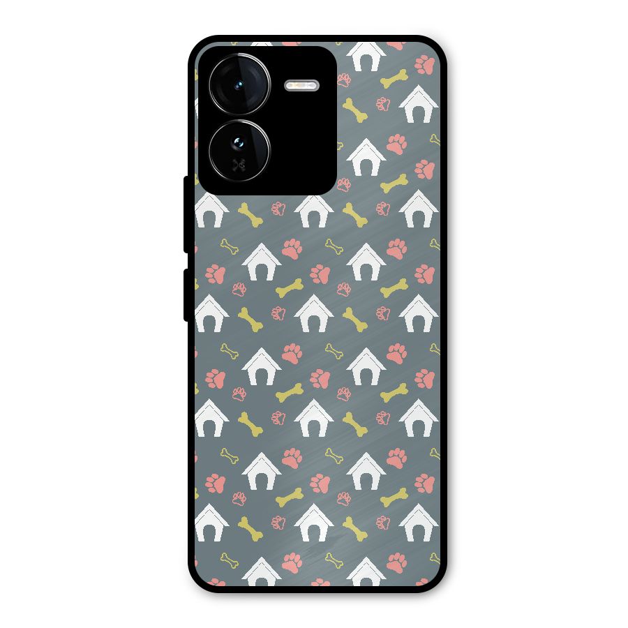 Dog Pattern Metal Back Case for iQOO Z9