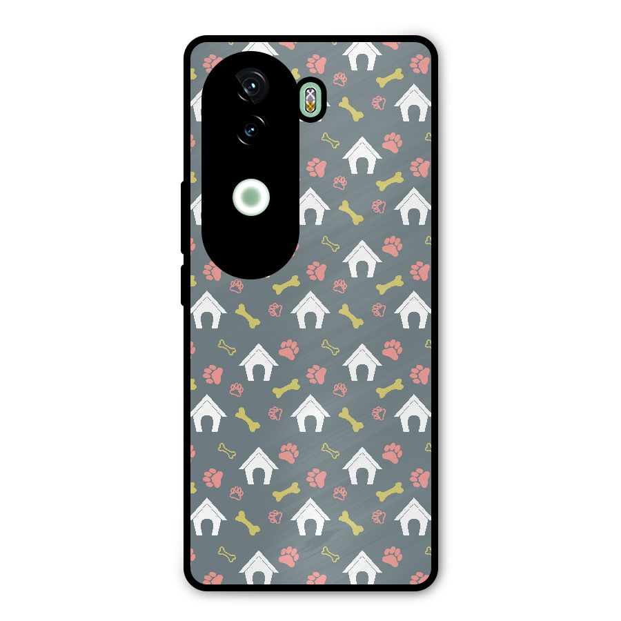 Dog Pattern Metal Back Case for iQOO Z9s