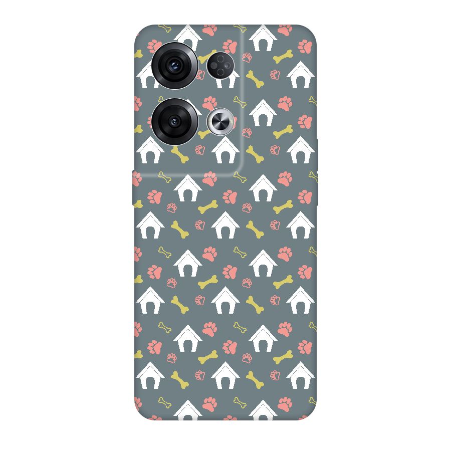 Dog Pattern Original Polycarbonate Back Case for Oppo Reno8 Pro 5G