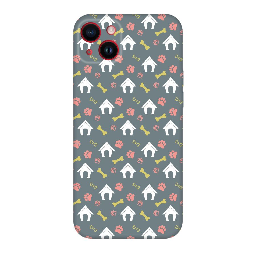 Dog Pattern Original Polycarbonate Back Case for iPhone 14 Plus
