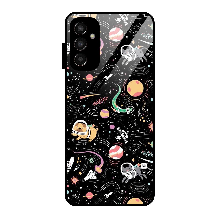 Dog Planetarium Glass Back Case for Galaxy F13