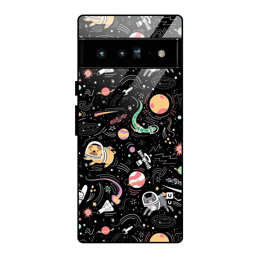 Dog Planetarium Glass Back Case for Google Pixel 6 Pro