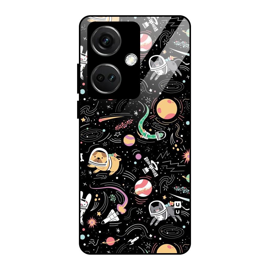 Dog Planetarium Glass Back Case for OnePlus Nord CE 3 5G