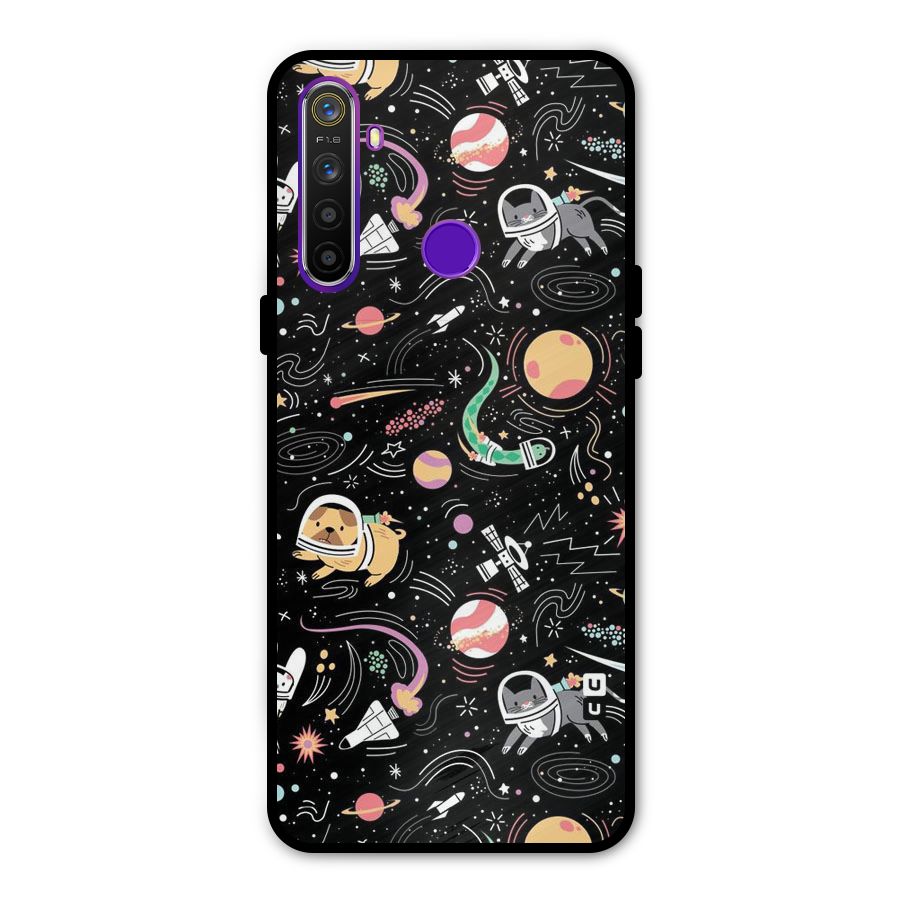 Dog Planetarium Glass Back Case for Realme 5s