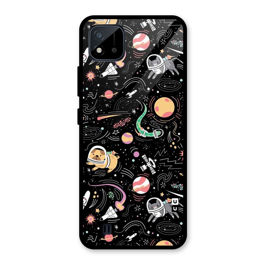 Dog Planetarium Glass Back Case for Realme C11 2021