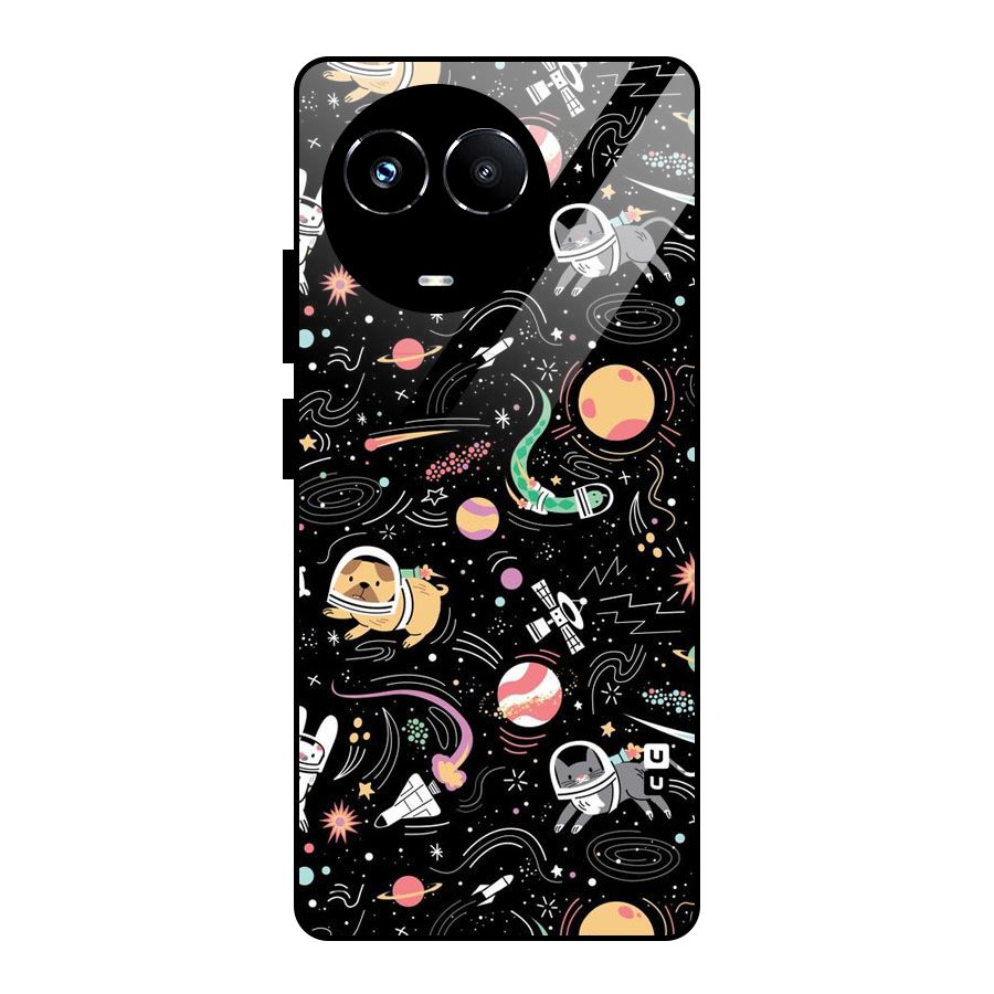 Dog Planetarium Glass Back Case for Realme Narzo 60X